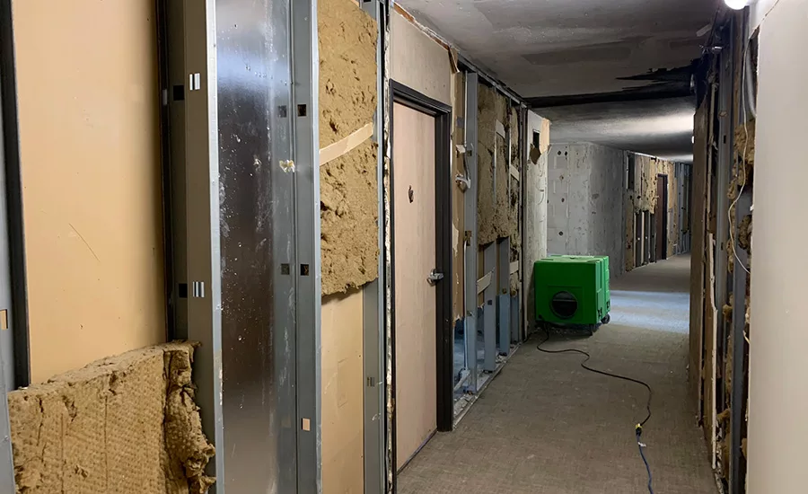 fire damage restoration at a senior living association community