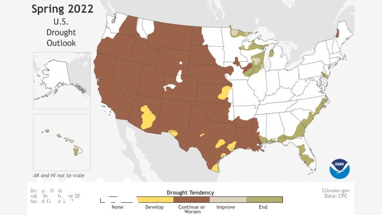 Drought to Expand Amid Warmer Conditions in US, NOAA Spring Outlook ...