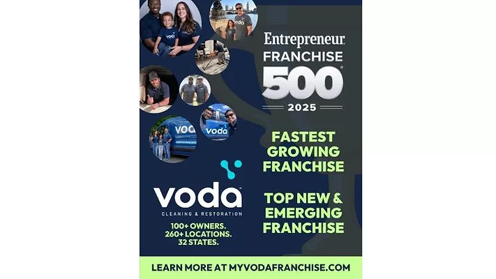 Voda Cleaning & Restoration Named to Entrepreneur’s Franchise 500® for Rapid Growth Voda Cleaning & Restoration Named to Entrepreneur’s Franchise 500® for Rapid Growth