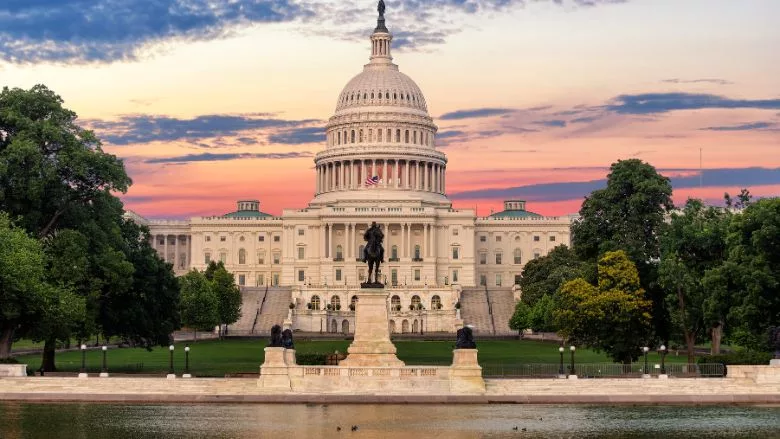 United States Capitol Building at Sunrise - stock photo The United States Capitol Building at Sunrise in Washington DC