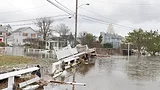 Flooded streets and debris caused by hurricane Sandy Flooded streets and debris caused by hurricane Sandy