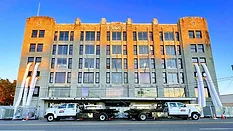 Atmos Drying Services vehicles at commercial job