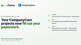 naturalForms + CompanyCam launch powerful integration