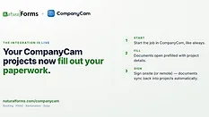 naturalForms + CompanyCam launch powerful integration