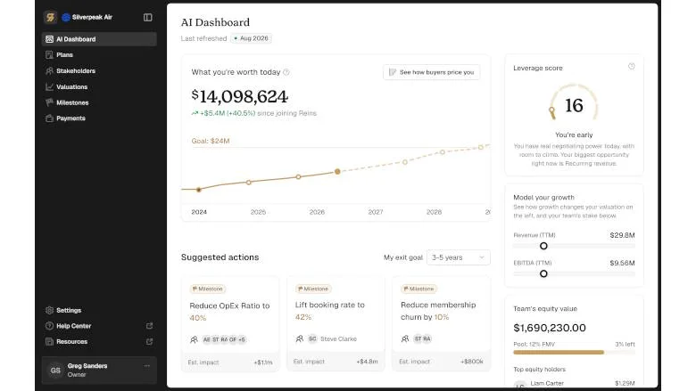 Reins Valuation AI software