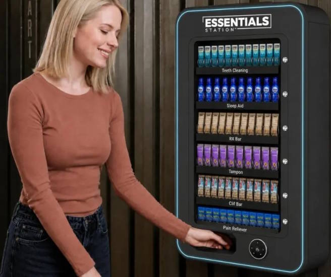 woman using Essentials Station
