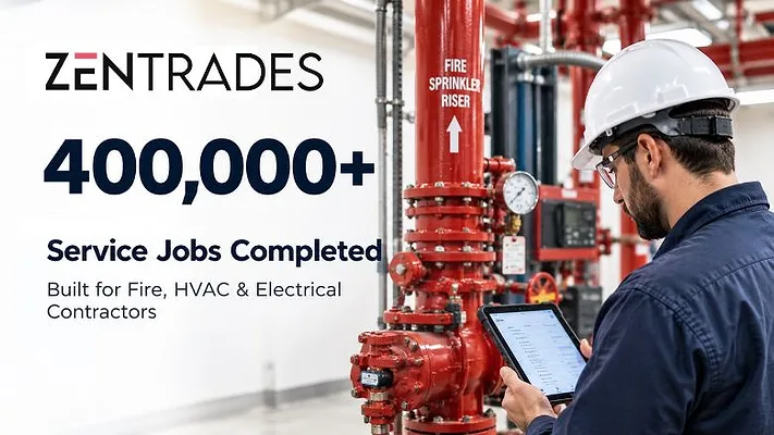 ZenTrades Surpasses 400,000 Service Jobs, Built Exclusively for Fire, HVAC, and Electrical Contractors.jpg ZenTrades Surpasses 400,000 Service Jobs, Built Exclusively for Fire, HVAC, and Electrical Contractors