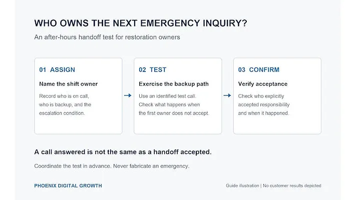 Who owns the next emergency inquiry? - An after-hours handoff test for restoration owners Who owns the next emergency inquiry? - An after-hours handoff test for restoration owners
