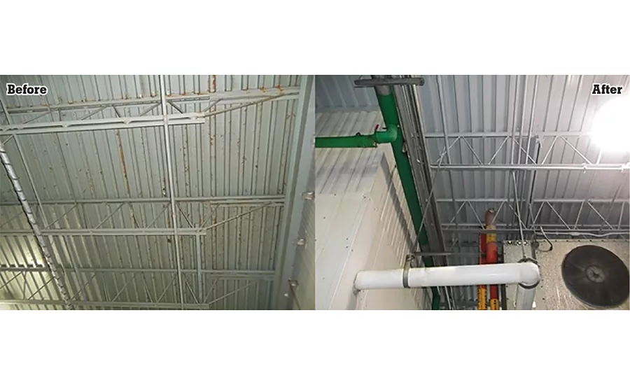 Dry ice blasted away the rust