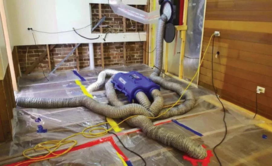 drying flood damage with heat