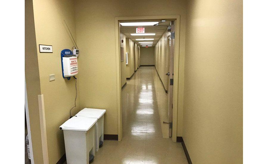 A look at the hallway after the drying and reconstruction is complete.