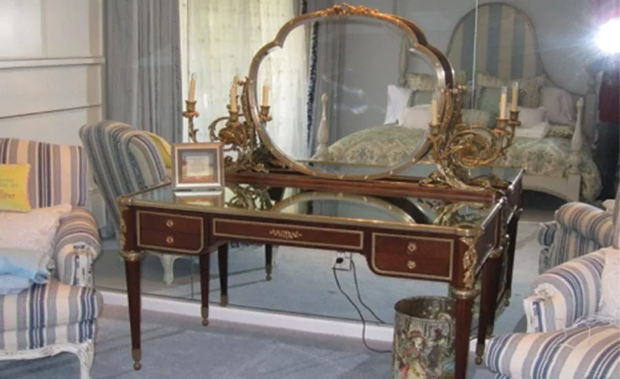 The desk was fully restored for $1,500.