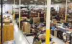 A high-up look at just a small part of this franchise’s 50,000 square foot facility.