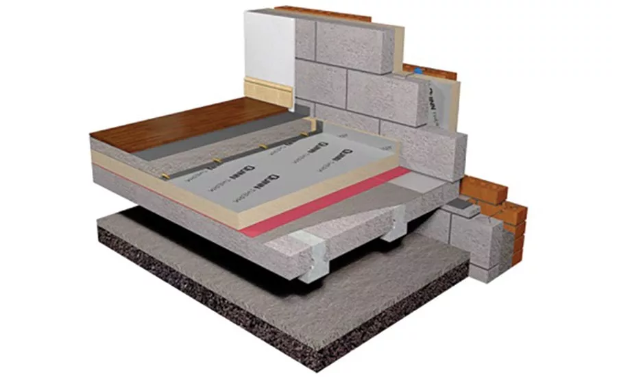 Suspended beam and block floor