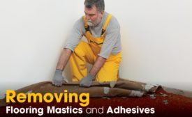 Removing flooring adhesives.