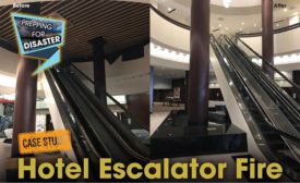 hotel escalator fire