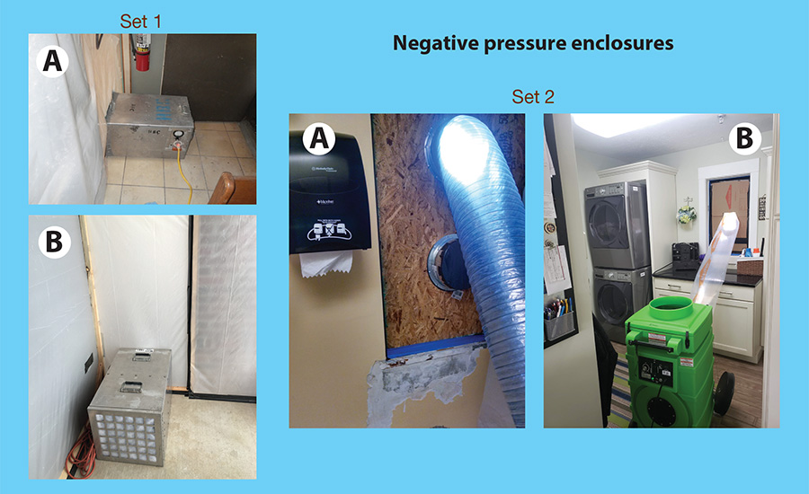 Asbestos abatement technique: Negative Pressure Enclosures
