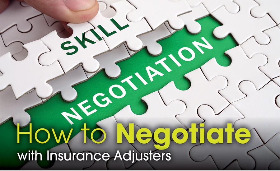negotiate with insurance adjusters