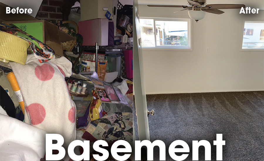 hoarded basement