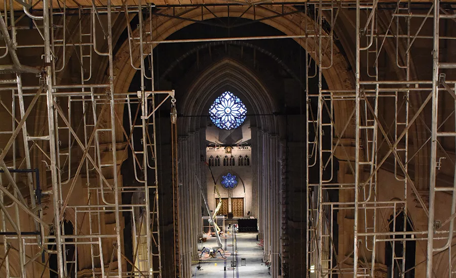 smoke damaged cathedral restoration