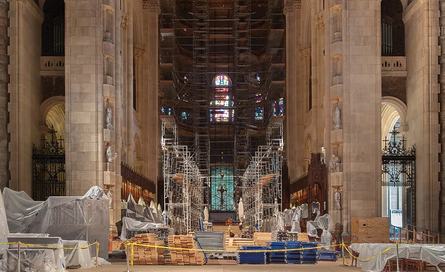smoke damaged cathedral restoration