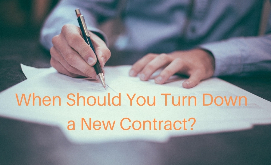 turn down contract
