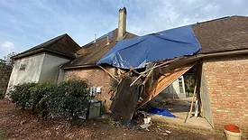 home damaged in Hurricane Ida