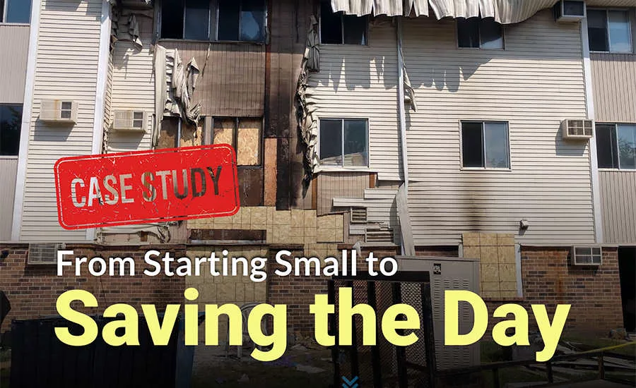 fire damaged apartment