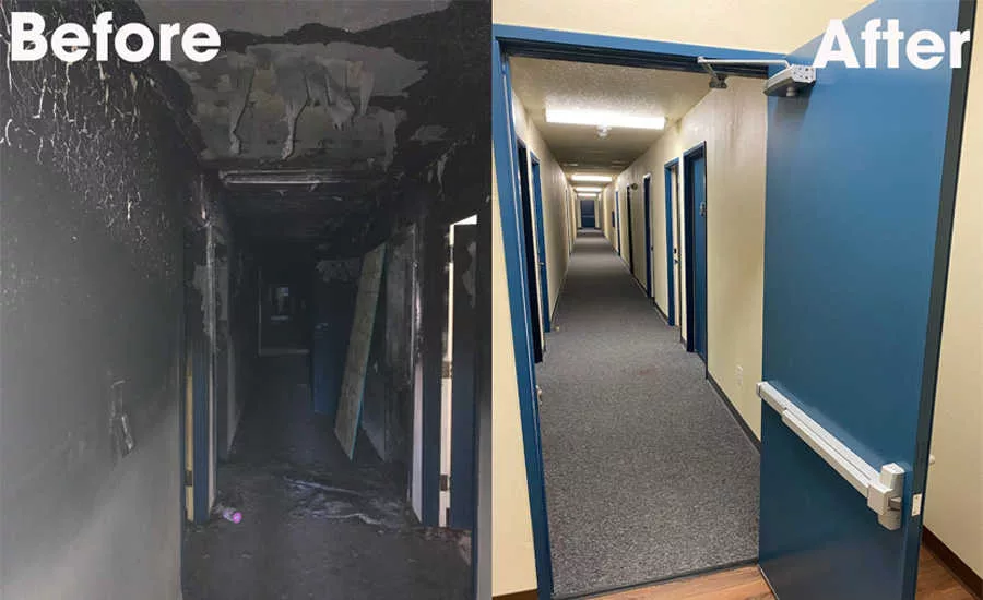 fire damaged apartment