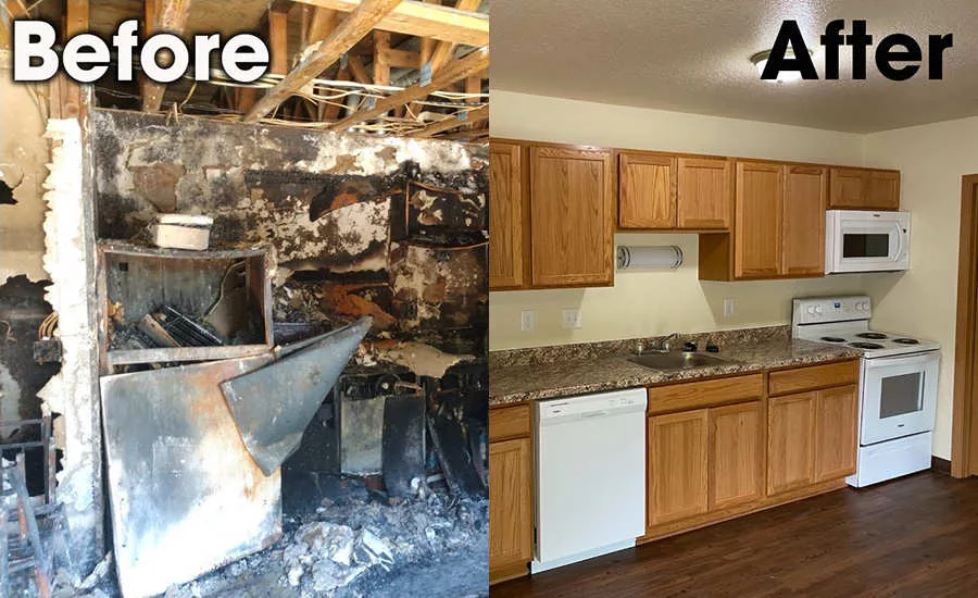 fire damaged apartment