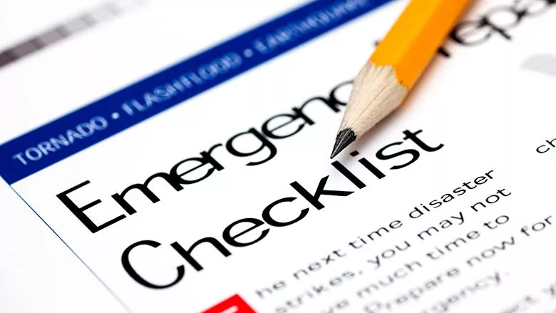emergency checklist