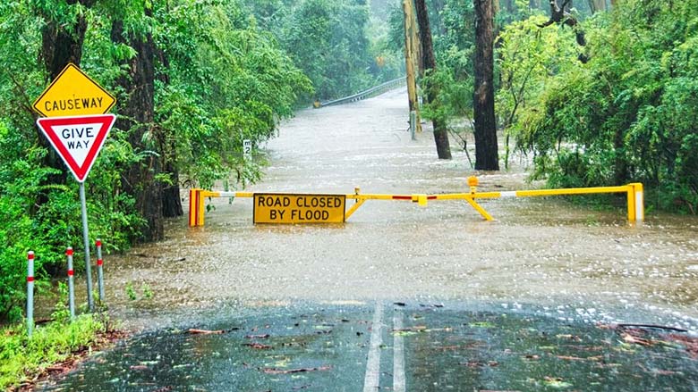 flooded road