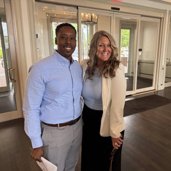 Meredith with a colleague