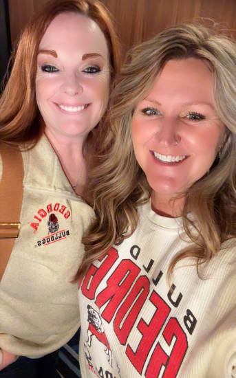 Meredith with an industry colleague