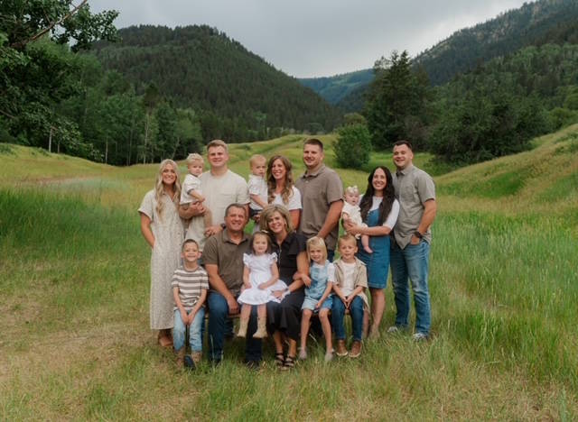 Nate Judy with his extended family