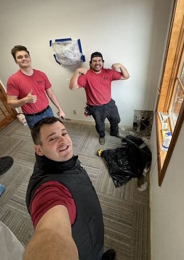 Nate Judy on a residential restoration job