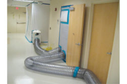 contaminant barrier in hospital