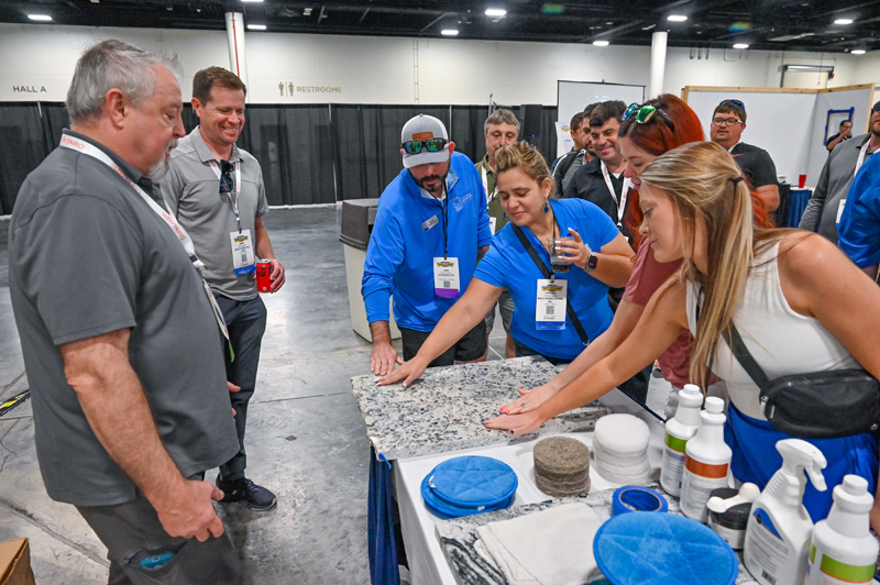 Shaw Industries Live Demonstrations show floor care techniques and the latest products