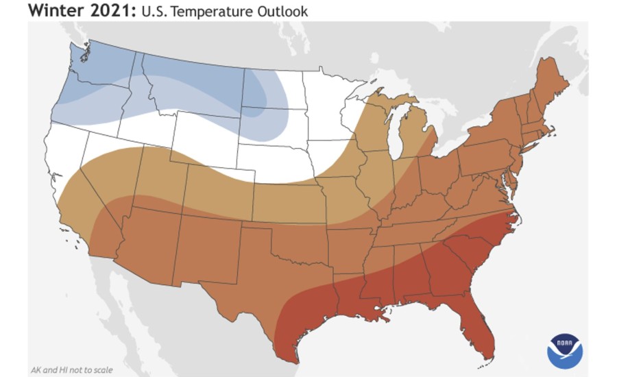 Winter 2021: U.S. Temperature Outlook