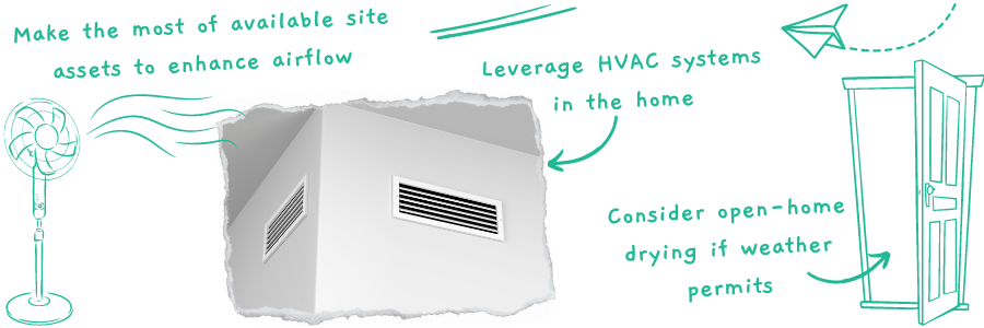 make use of available site assets to enhance airflow