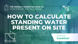 How to Calculate Standing Water Present On-Site