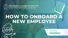 Weekly Hands-On How-To: How To Onboard a New Employee