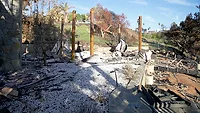 Home destroyed after California wildfire