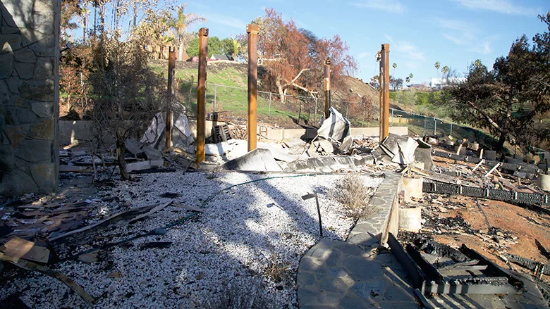 Home destroyed after California wildfire
