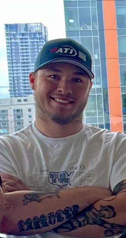 Caleb Parrotte on jobsite