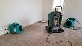 drying equipment on a jobsite