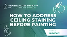 Weekly Hands-On How-To: How to Address Ceiling Staining Before Painting