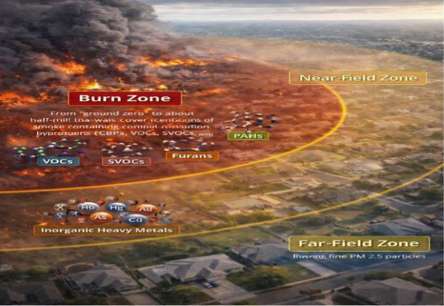 Burn Zone, Near-Field Zone and Far-Field Zone