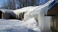 ice hanging from roof ice hanging from roof