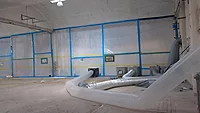 Asbestos removal in a factory 